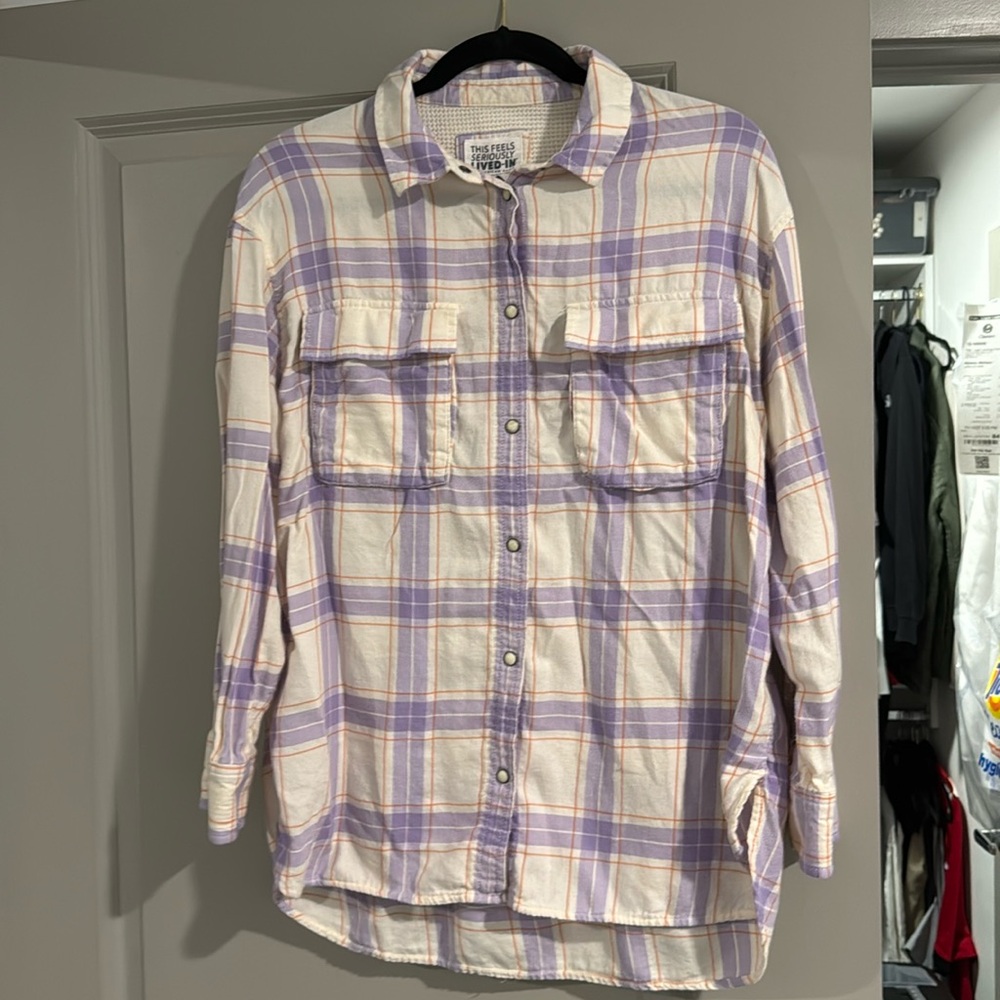 American Eagle Outfitters relaxed fit flannel shirt